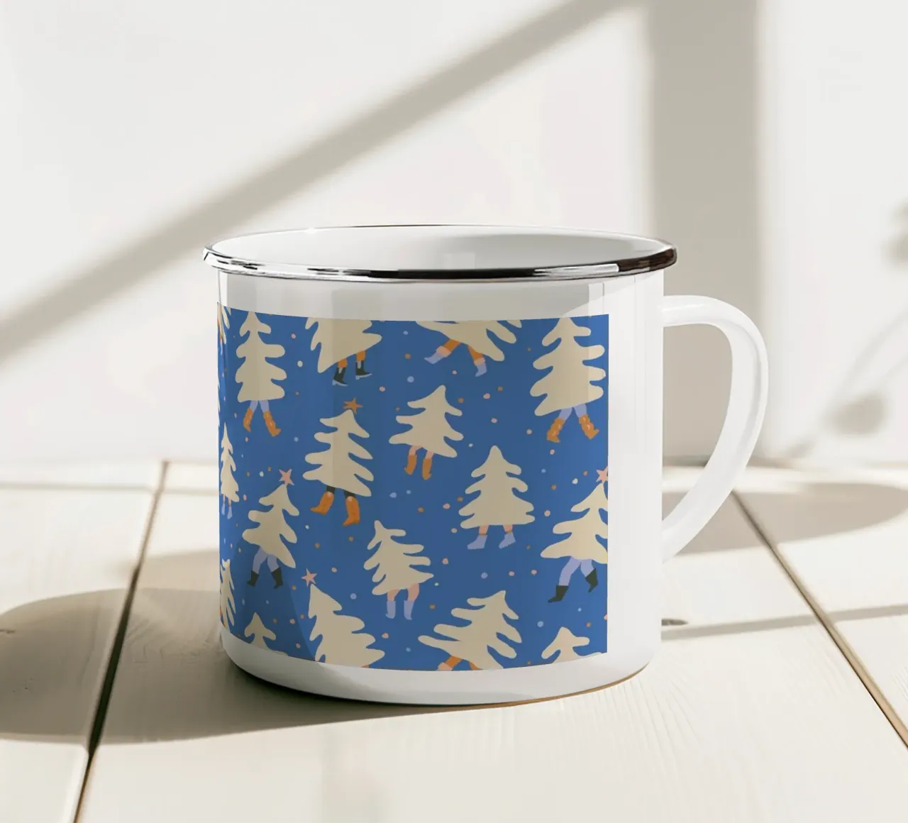 Christmas Pattern No 43 tazza in smalto da treechild