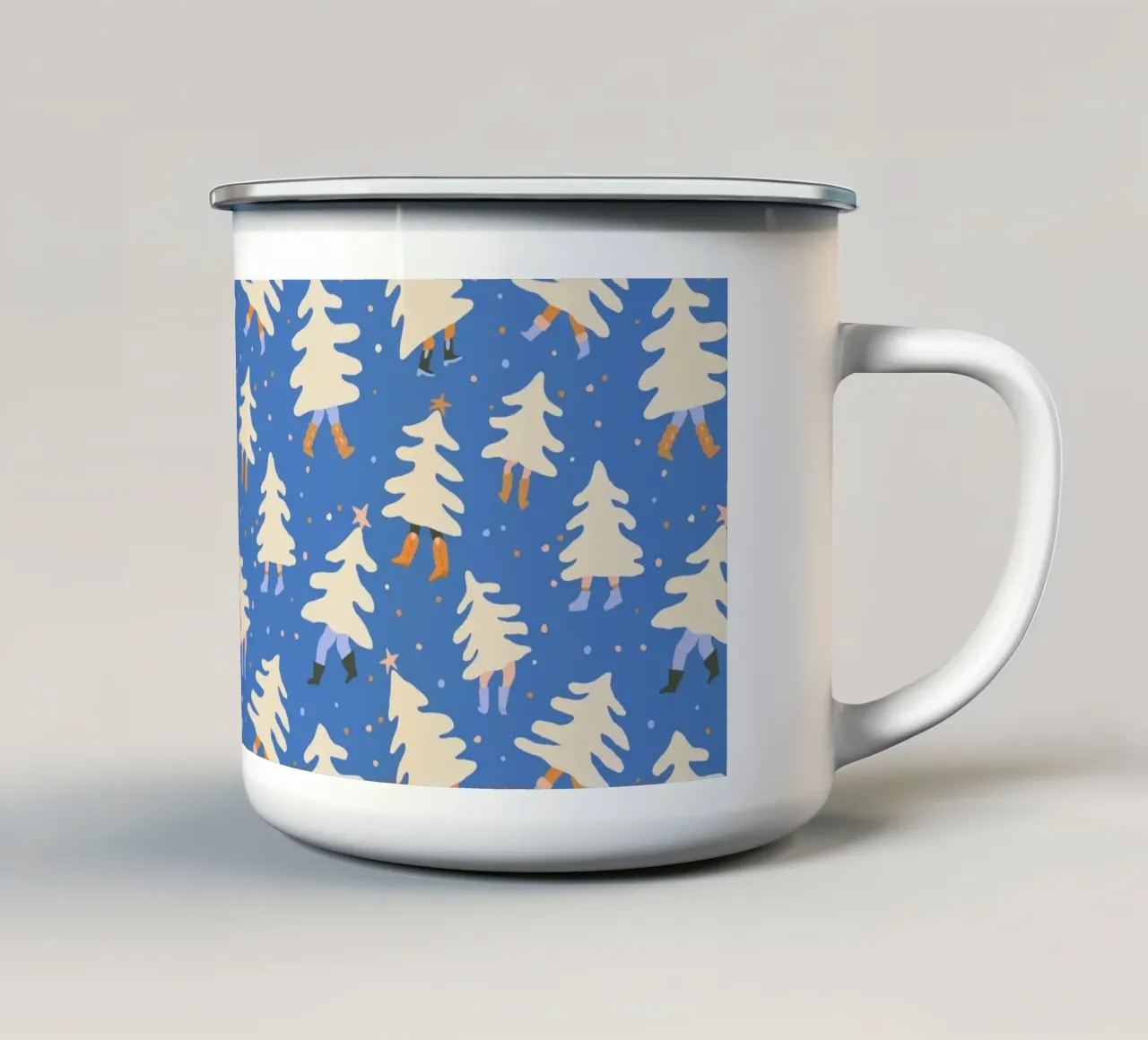 Christmas Pattern No 43 tazza in smalto da treechild