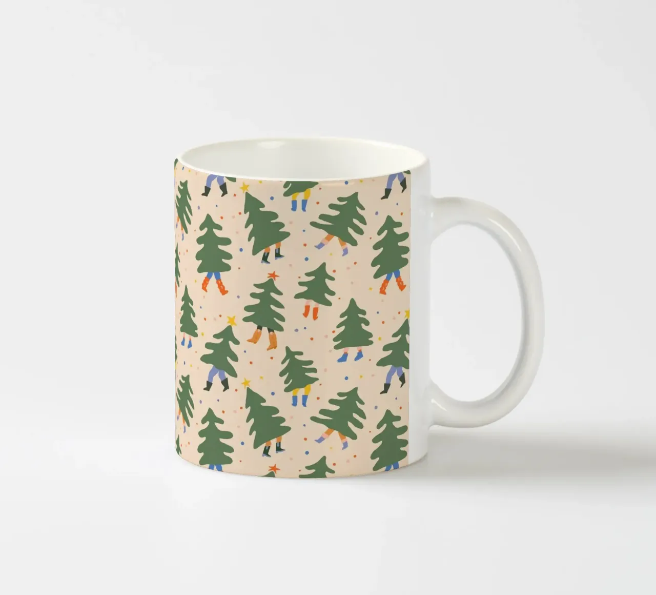 Christmas Pattern No 45 tazza in ceramica da treechild