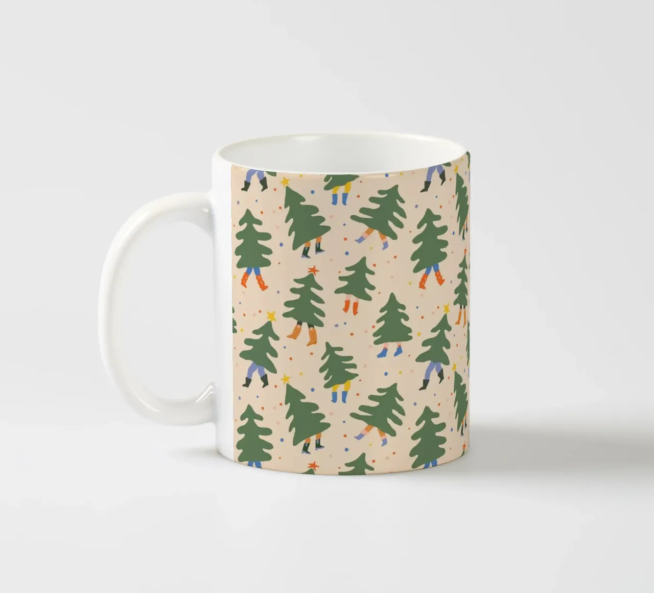 Christmas Pattern No 45 tazza in ceramica da treechild