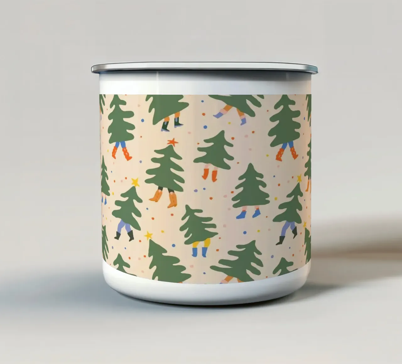 Christmas Pattern No 45 tazza in smalto da treechild