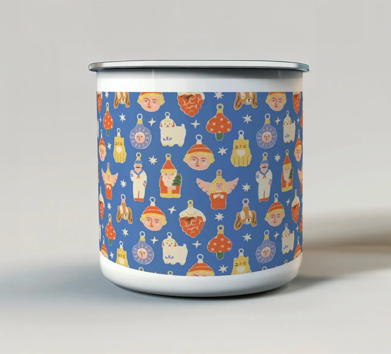 Christmas Pattern No 47 tazza in smalto da treechild