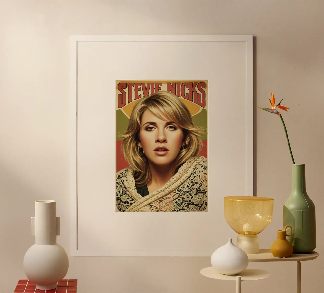 Stevie Nicks vintage poster con telaio in alluminio da Lembayung art
