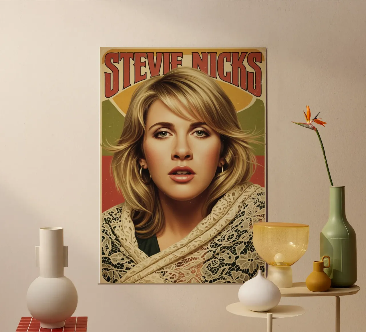 Stevie Nicks vintage poster con telaio in alluminio da Lembayung art