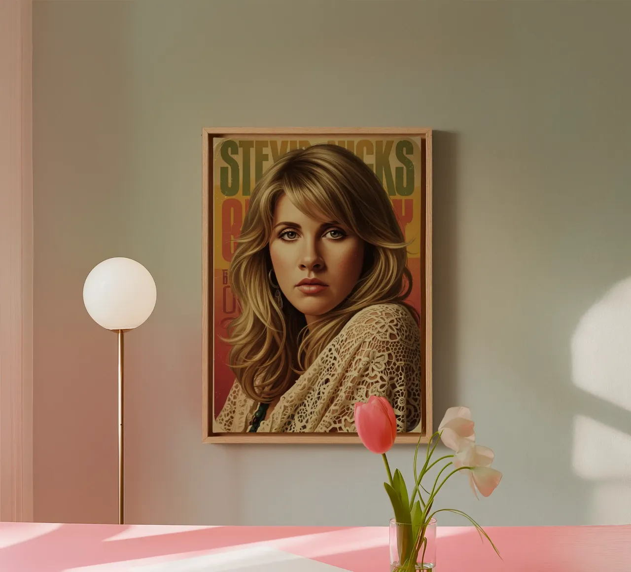 Stevie Nicks vintage #2 tela con Cornice a cassetta da Lembayung art