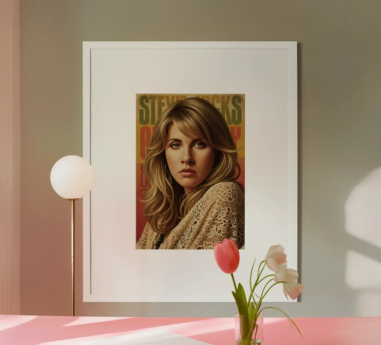 Stevie Nicks vintage #2 poster con telaio in legno da Lembayung art