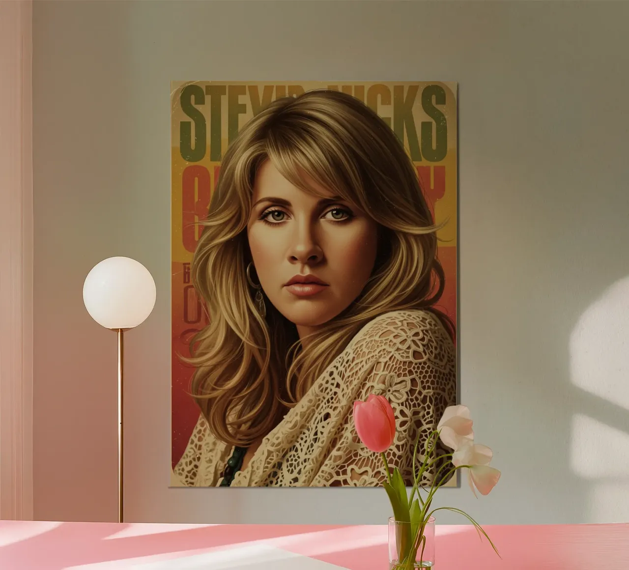 Stevie Nicks vintage #2 poster con telaio in legno da Lembayung art