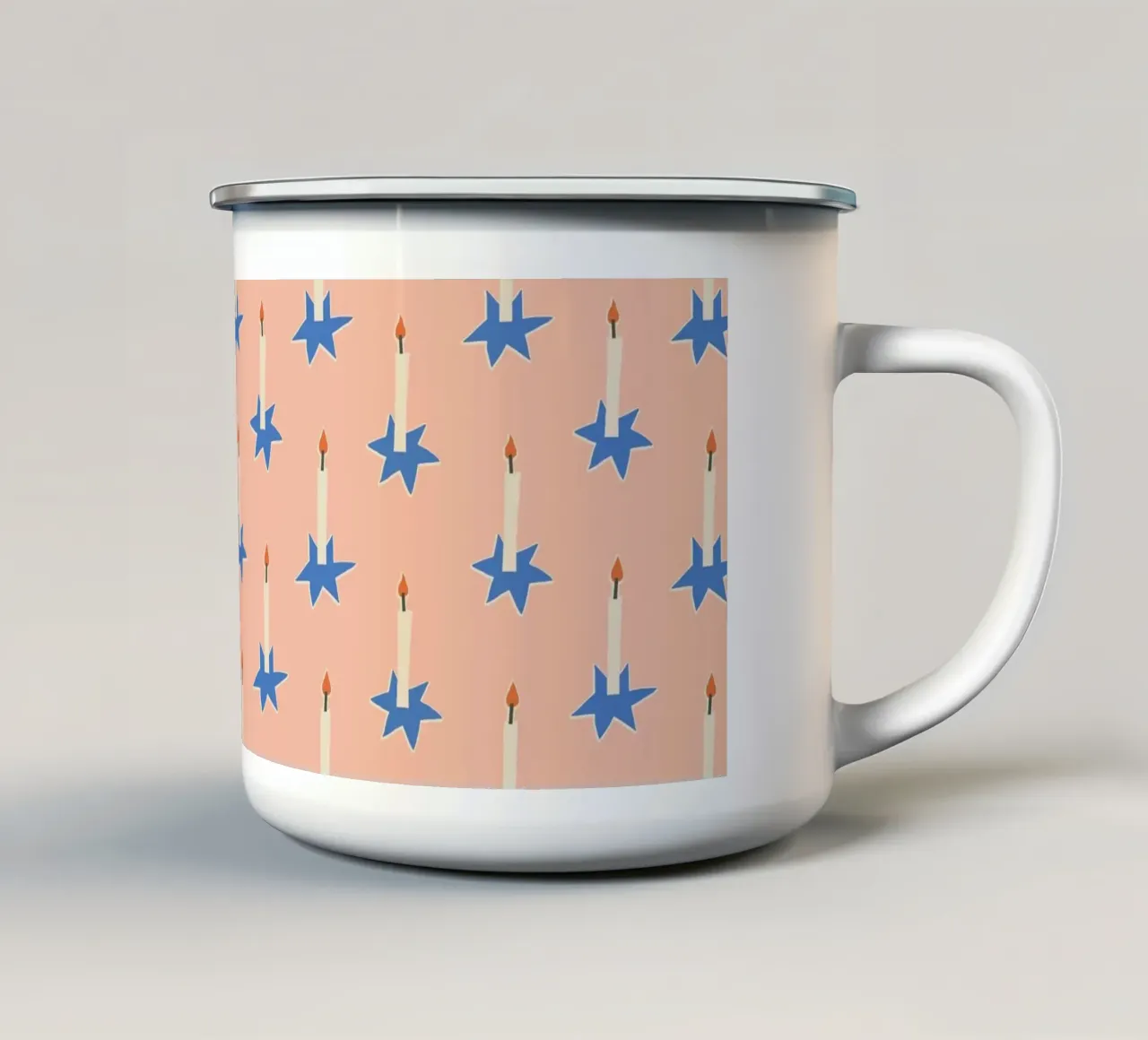 Christmas Pattern No 49 tazza in smalto da treechild
