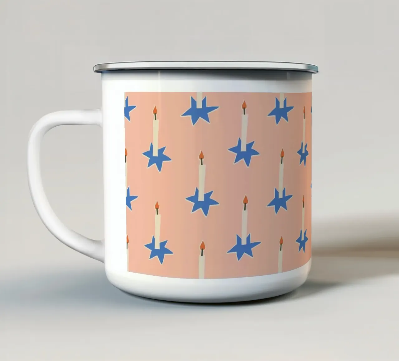 Christmas Pattern No 49 tazza in smalto da treechild