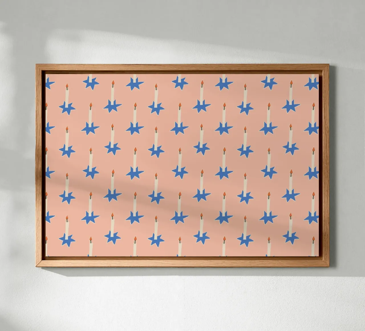 Christmas Pattern No 49 tela con Cornice a cassetta da treechild