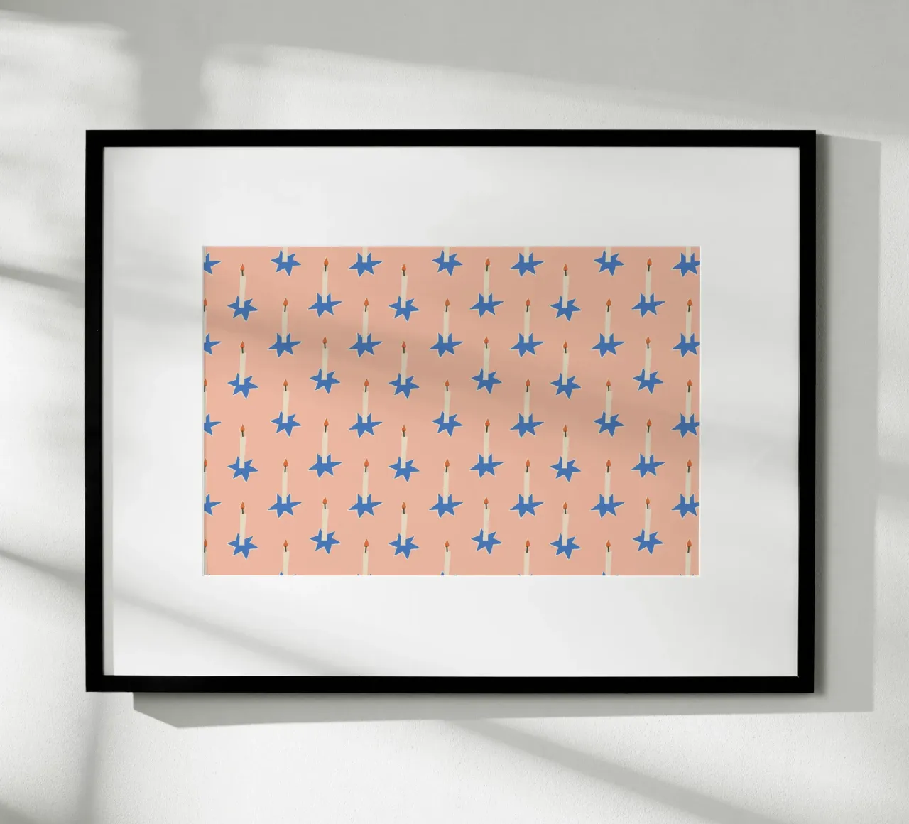 Christmas Pattern No 49 poster con telaio in alluminio da treechild
