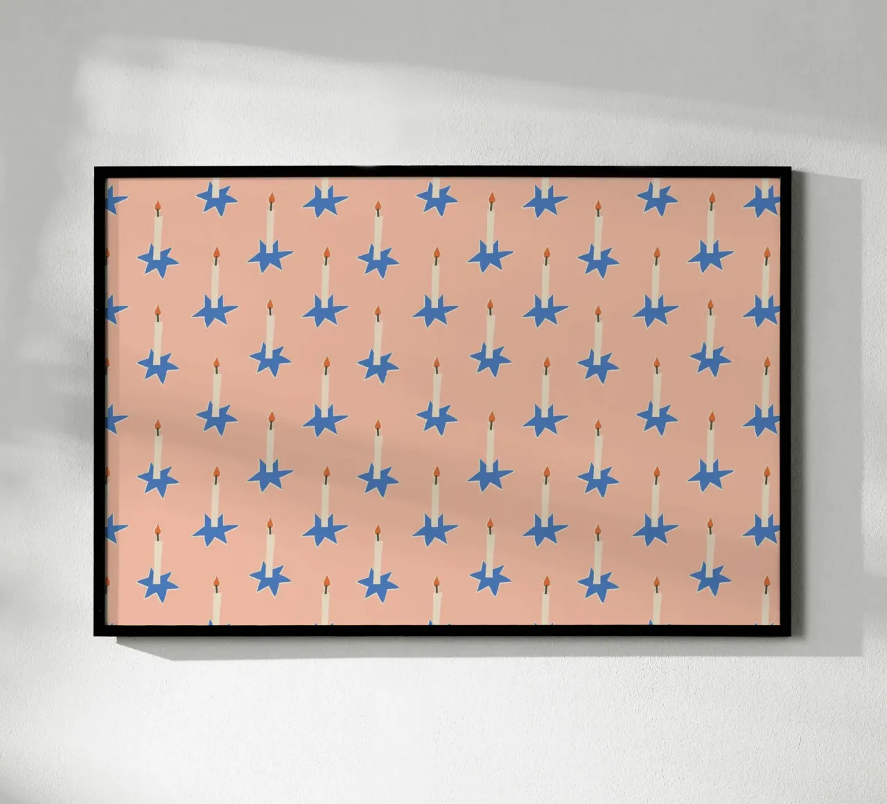 Christmas Pattern No 49 poster con telaio in alluminio da treechild