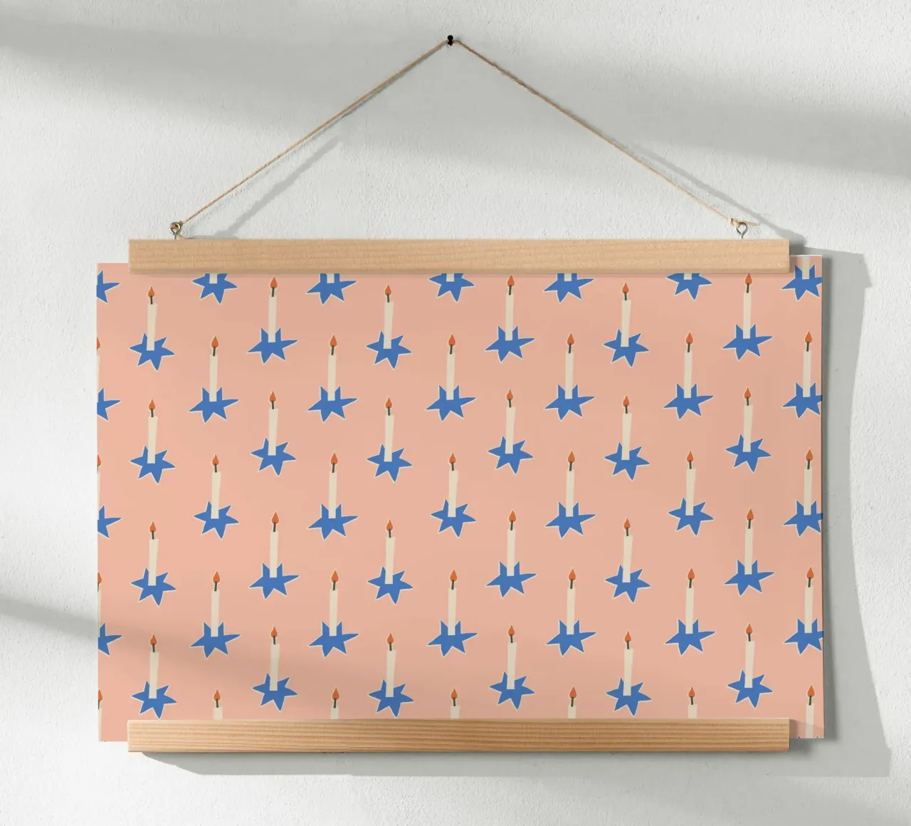 Christmas Pattern No 49 poster con telaio in alluminio da treechild