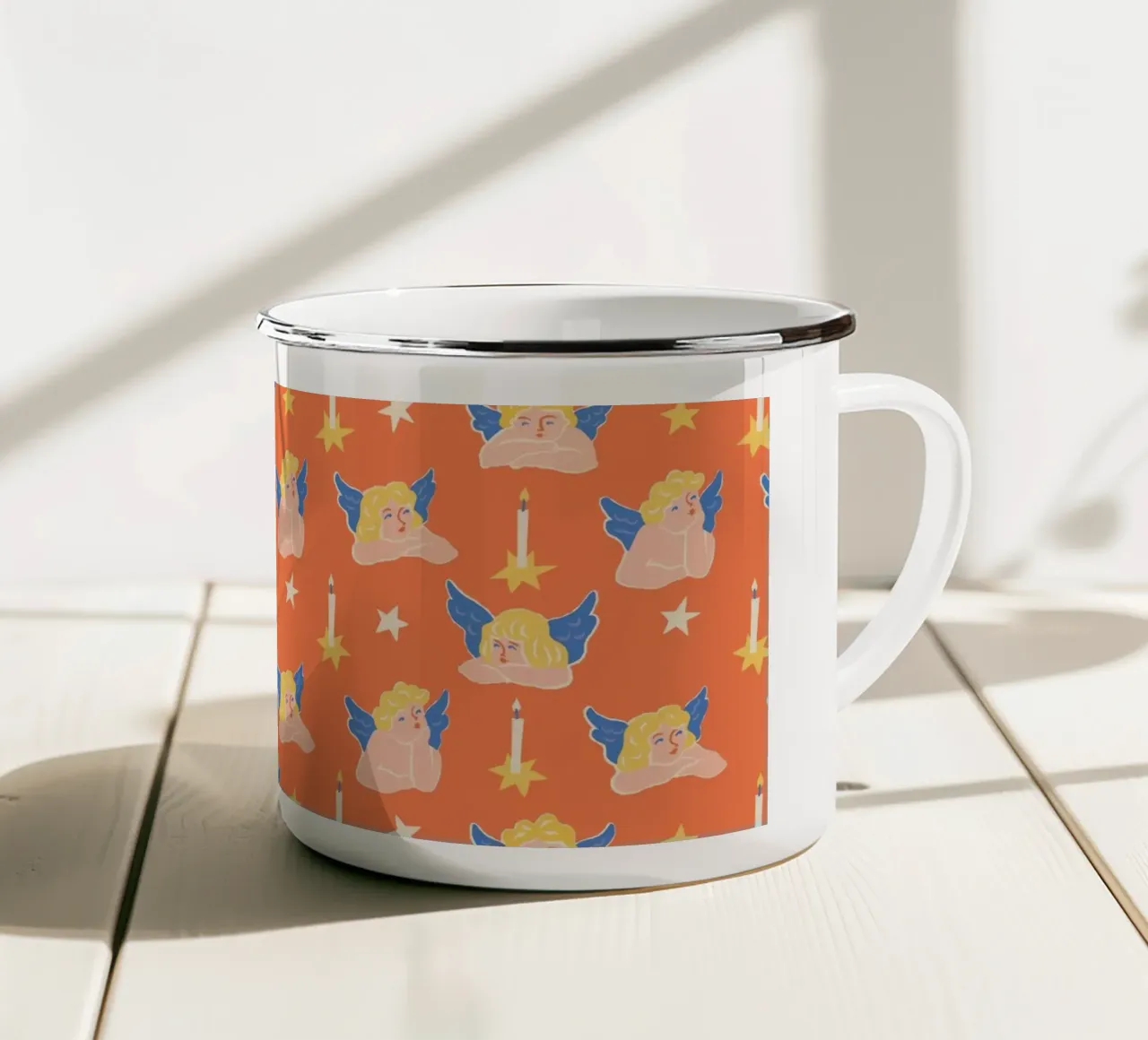 Christmas Pattern No 50 tazza in smalto da treechild