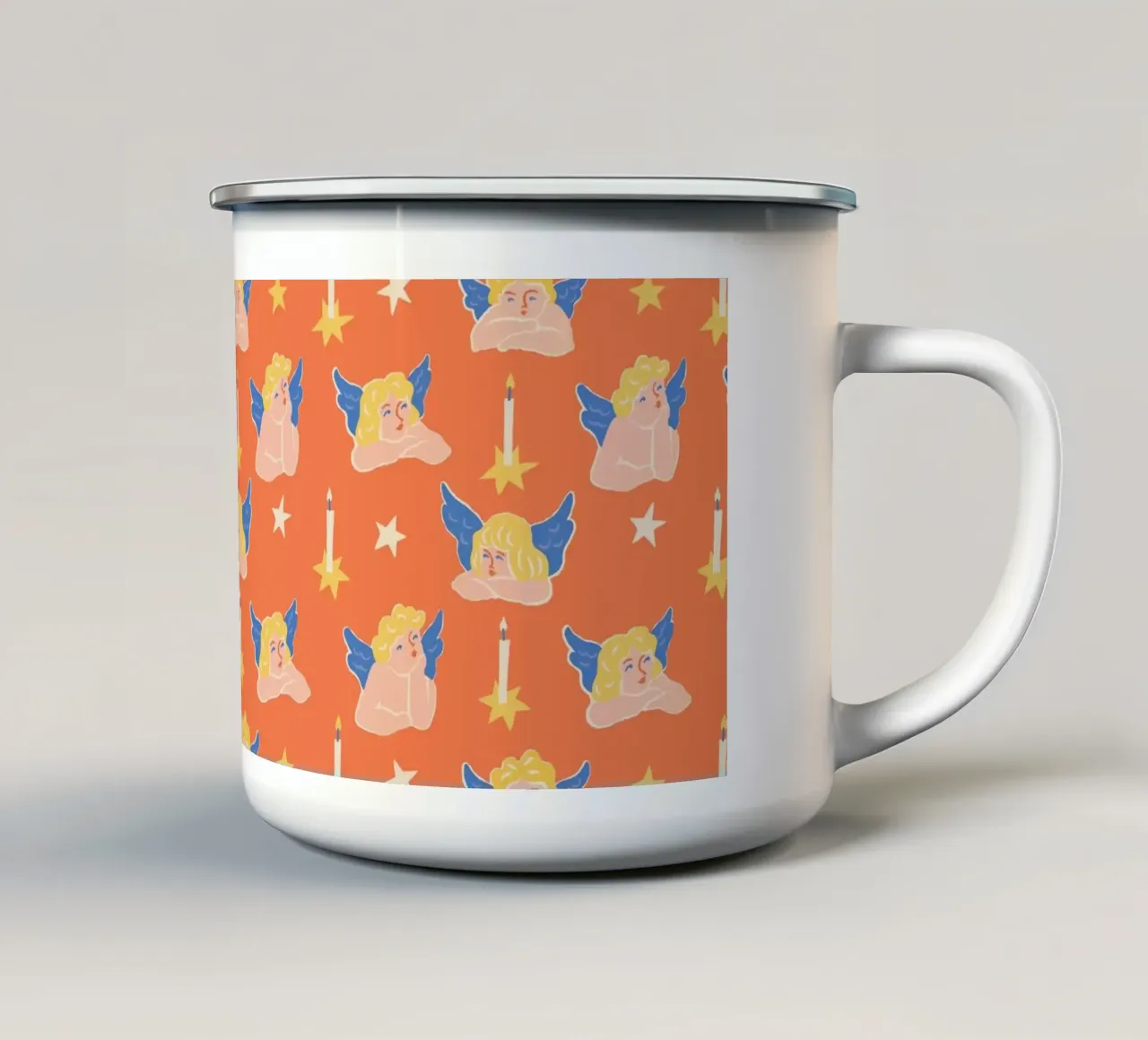 Christmas Pattern No 50 tazza in smalto da treechild