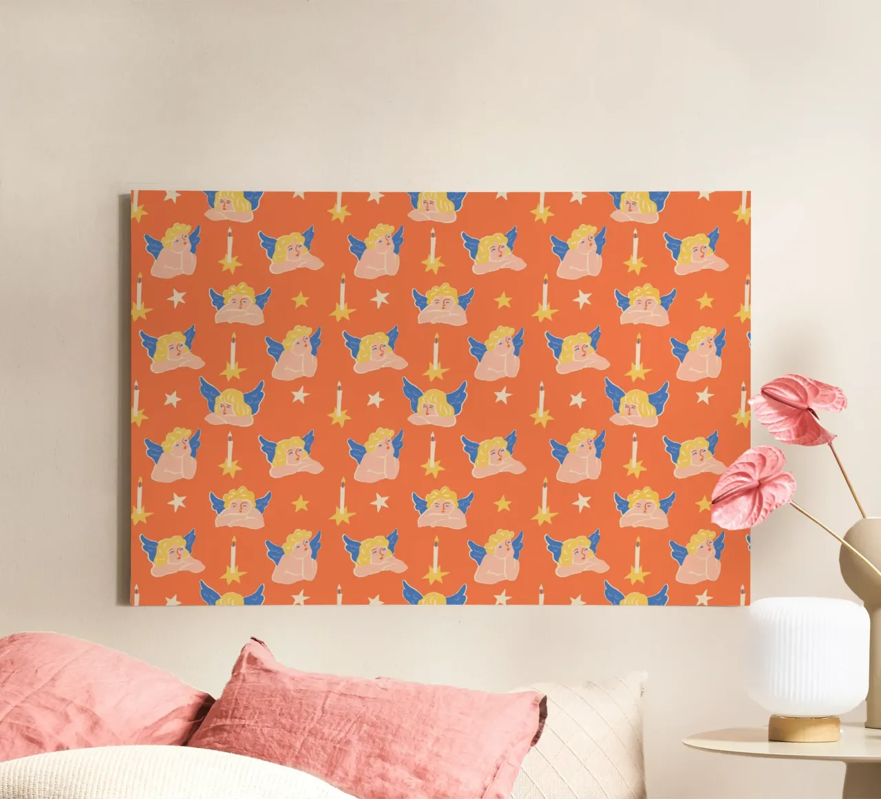 Christmas Pattern No 50 tela con Cornice a cassetta da treechild