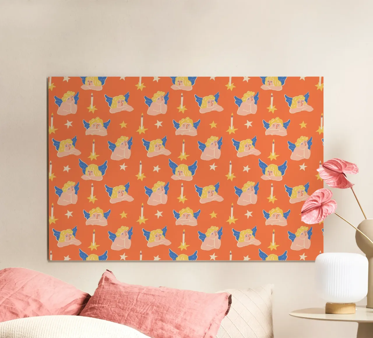 Christmas Pattern No 50 poster con telaio in alluminio da treechild