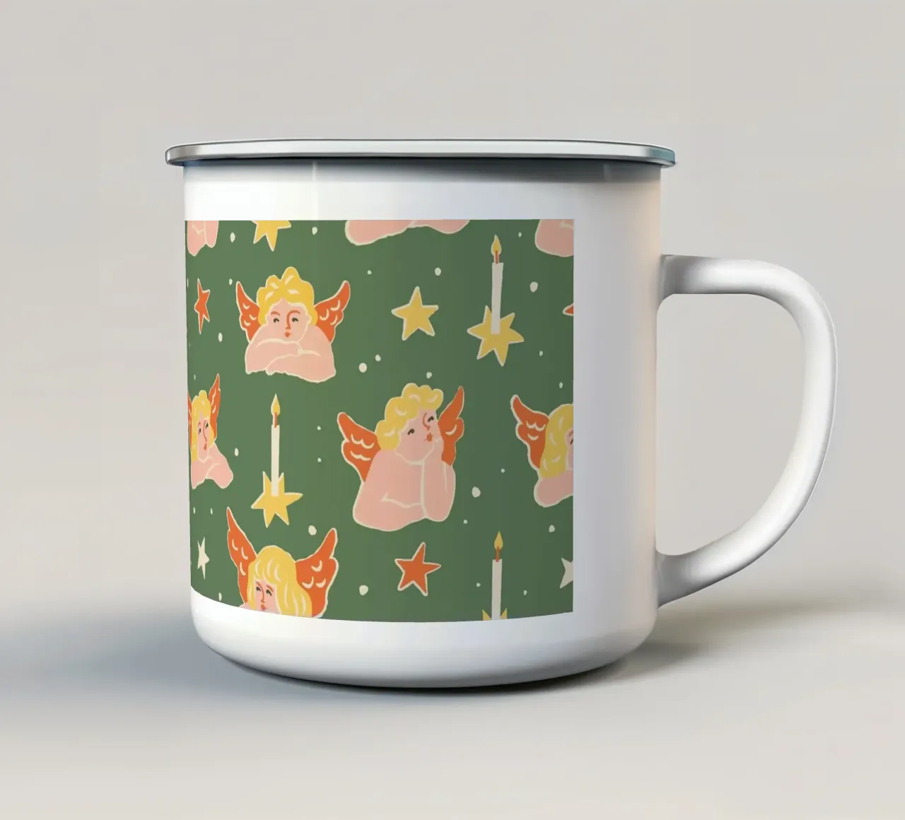 Christmas Pattern No 51 tazza in smalto da treechild