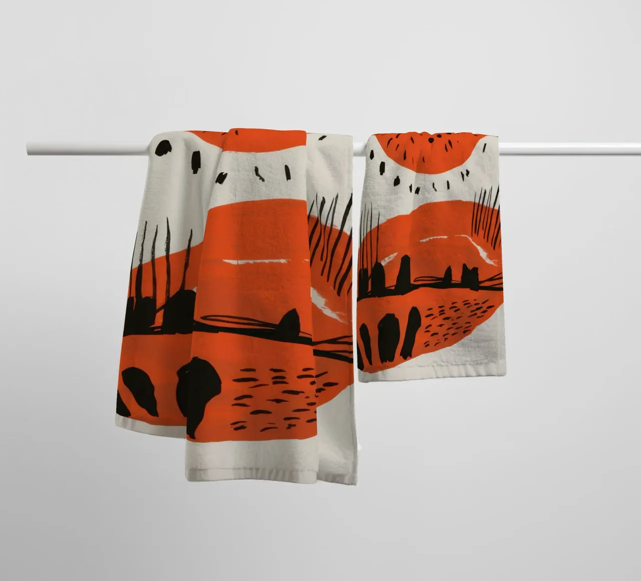 Abstract Primal Scribbles towel by Irish Strokes
