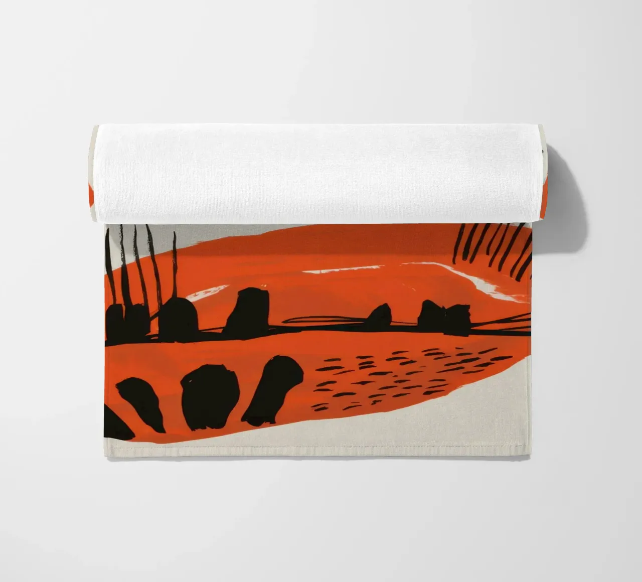 Abstract Primal Scribbles beach towel by Irish Strokes