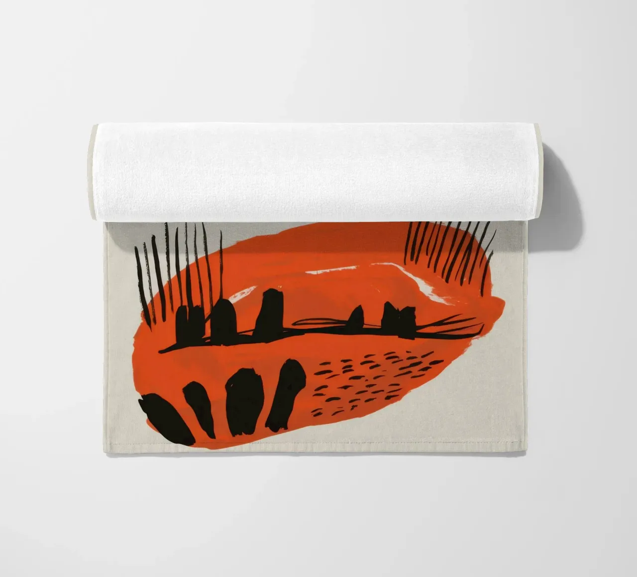 Abstract Primal Scribbles beach towel by Irish Strokes