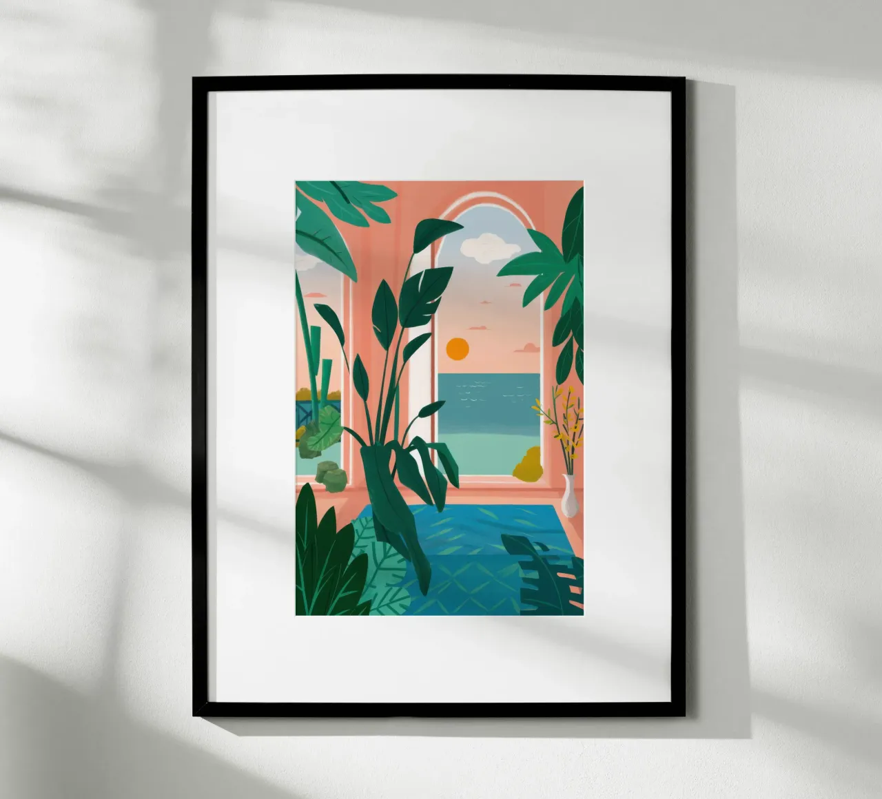 Arco di accesso all'oceano poster con telaio in legno da Irish Strokes