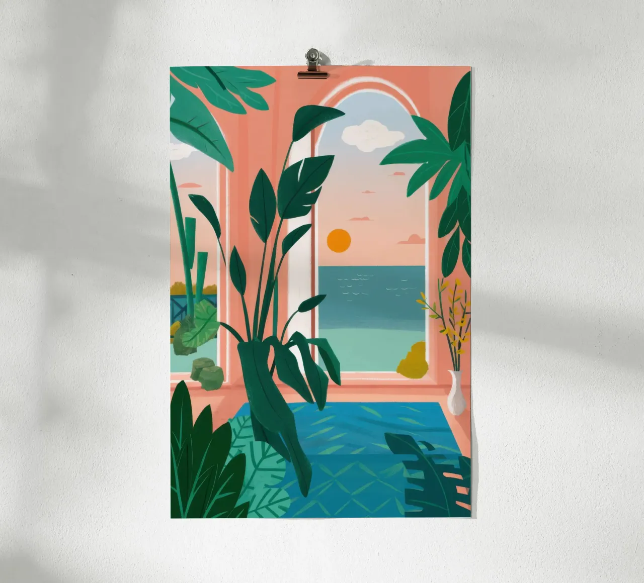 Arco di accesso all'oceano poster con telaio in legno da Irish Strokes