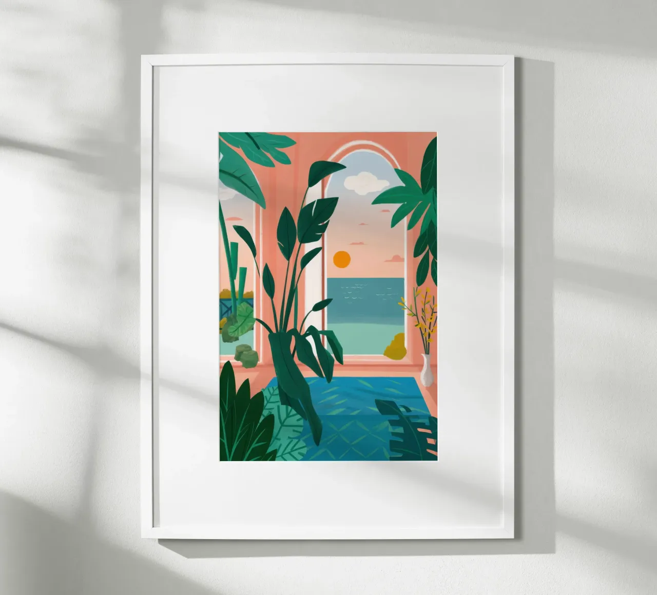 Arco di accesso all'oceano poster con telaio in legno da Irish Strokes