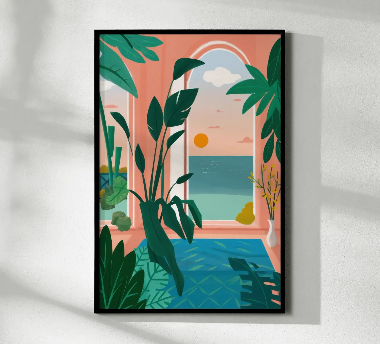 Arco di accesso all'oceano poster con telaio in legno da Irish Strokes