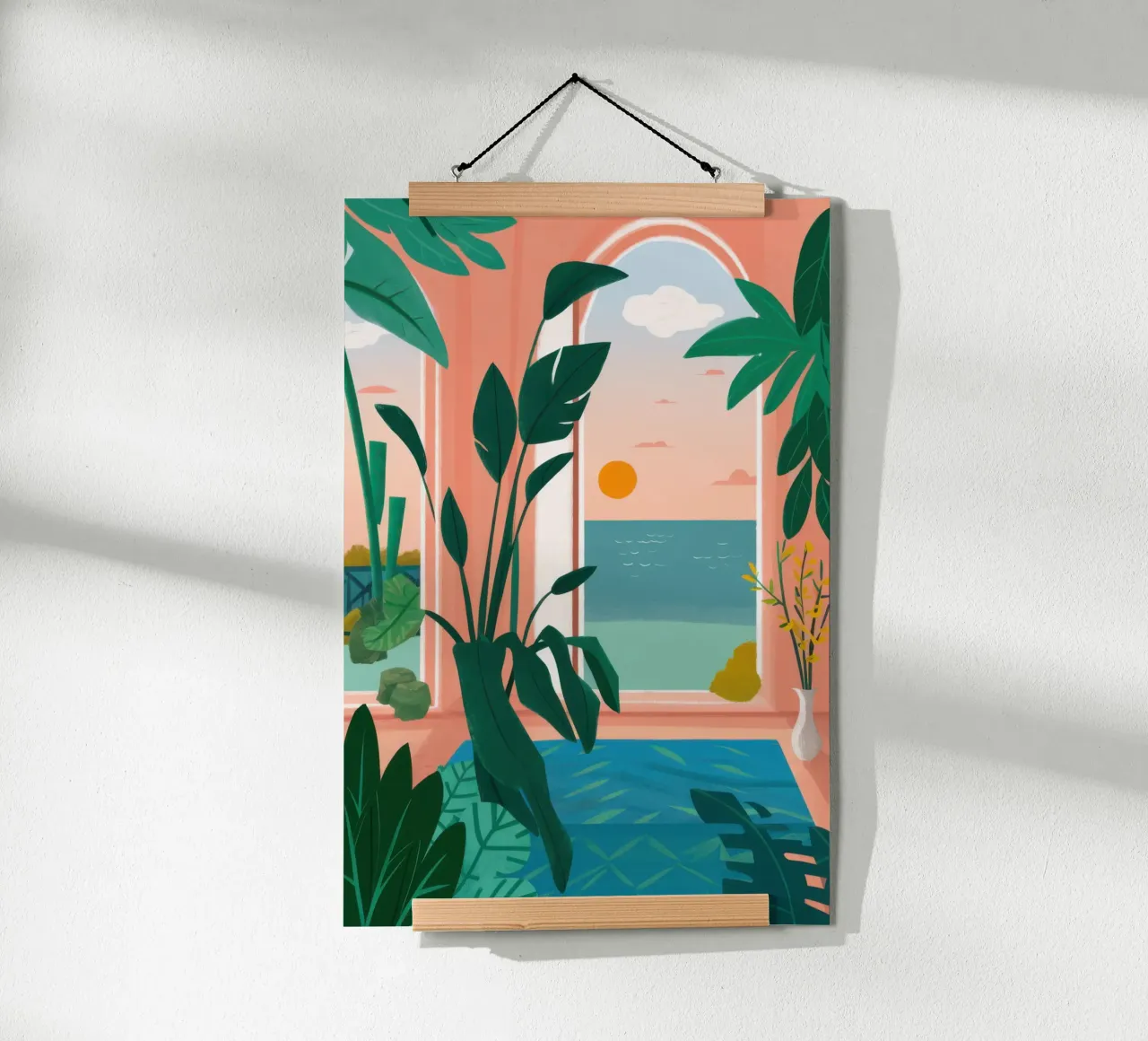 Arco di accesso all'oceano poster con telaio in legno da Irish Strokes