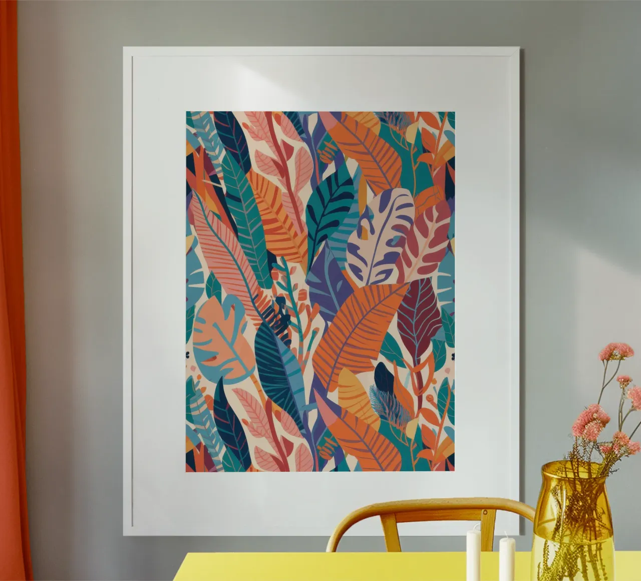 Herbstliche Laubkaskade Poster von Irish Strokes