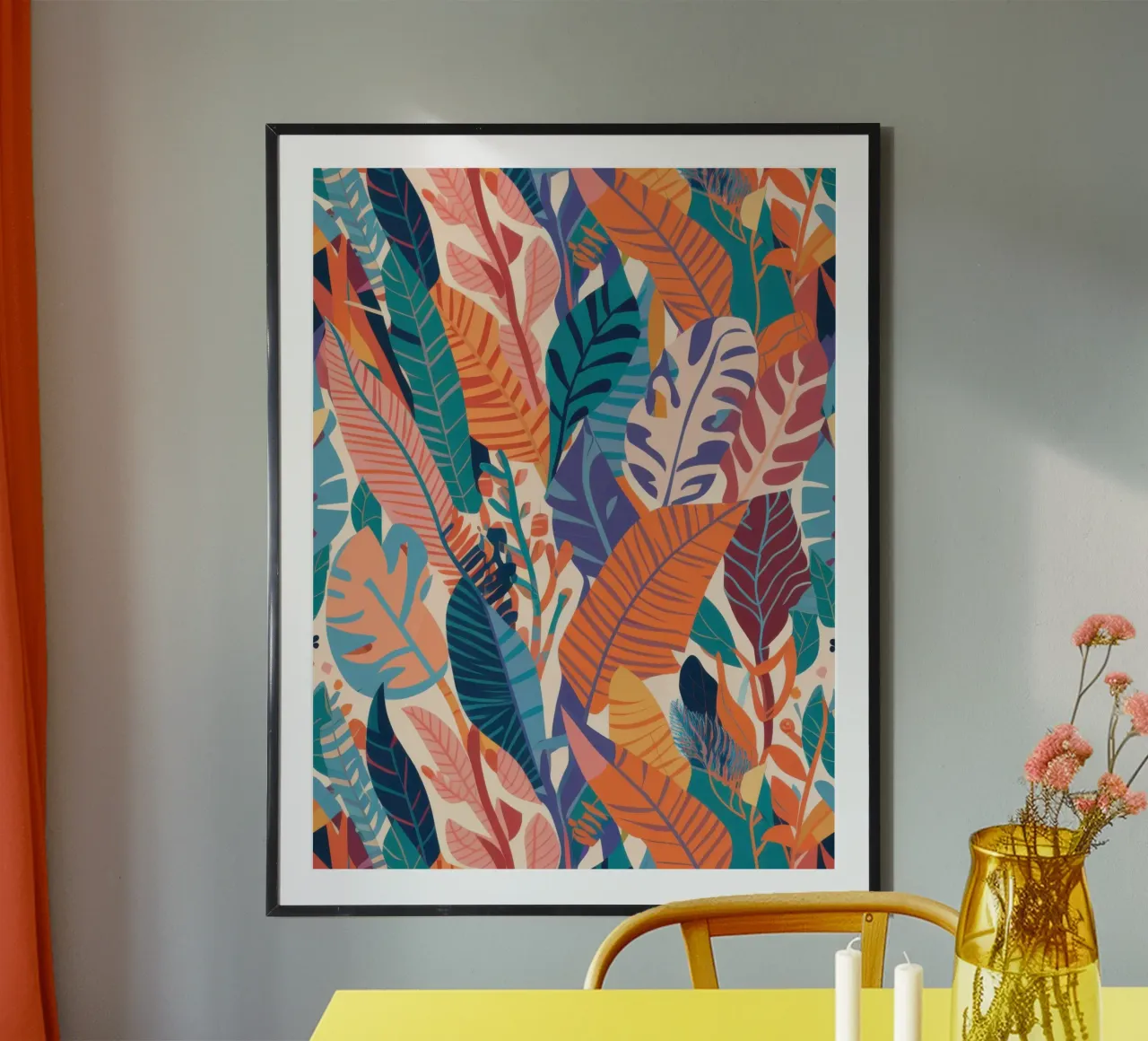 Herbstliche Laubkaskade Poster von Irish Strokes