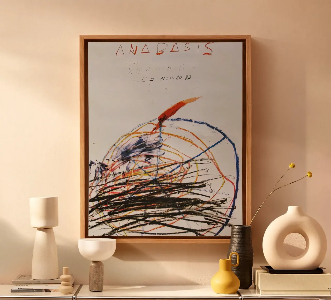 1983 Anabasis canvas with Floater frame by coley
