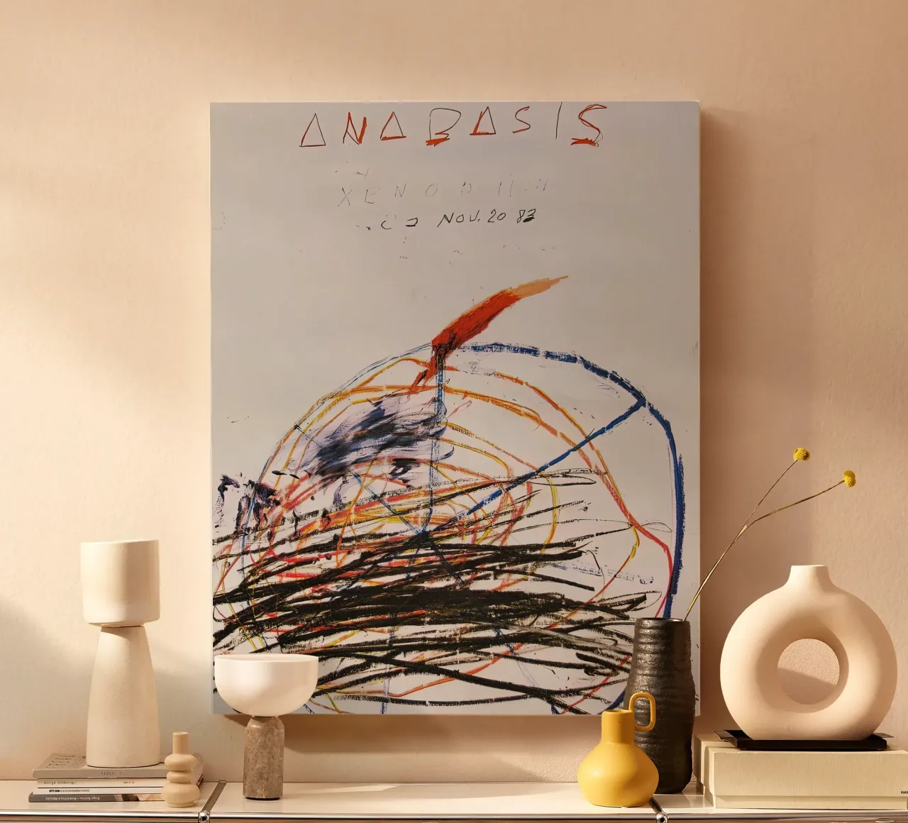1983 Anabasis canvas with Floater frame by coley