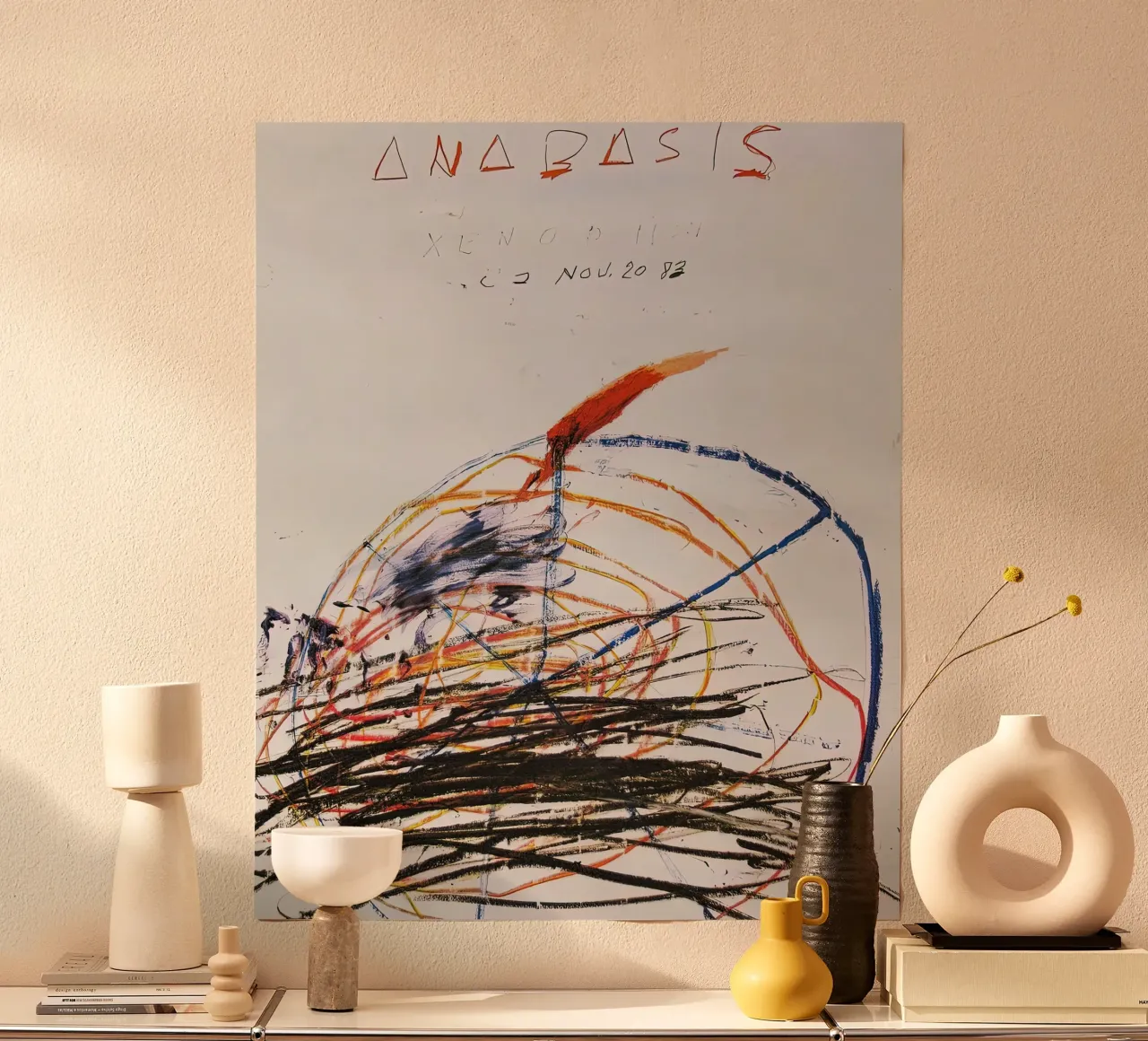 1983 Anabasi poster con telaio in plastica da coley
