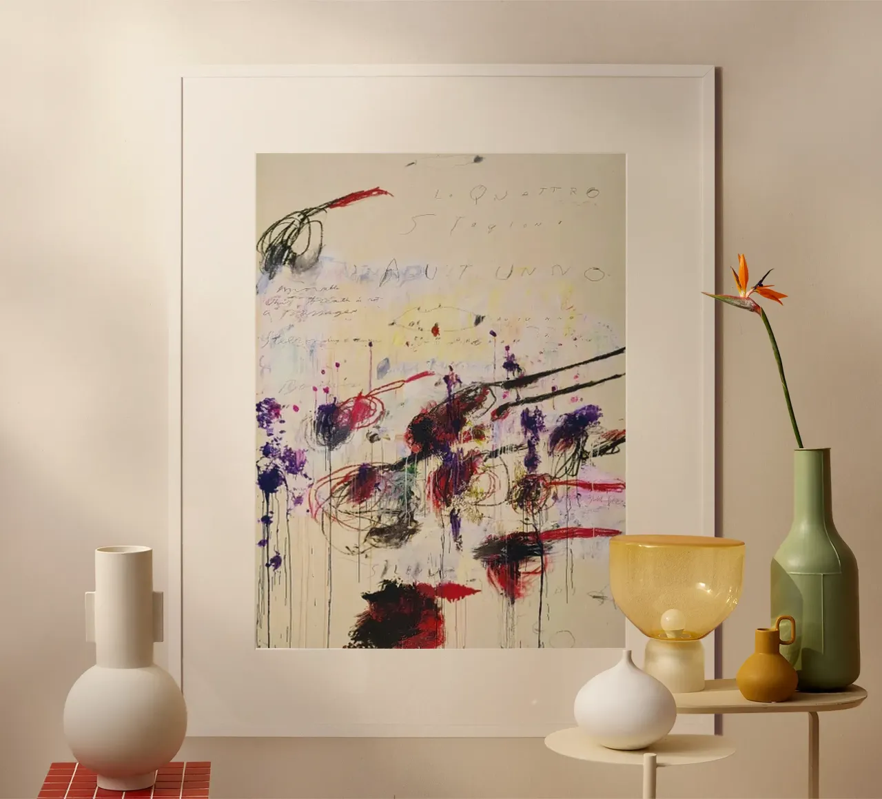 Autunno da Four Season poster con telaio in alluminio da coley
