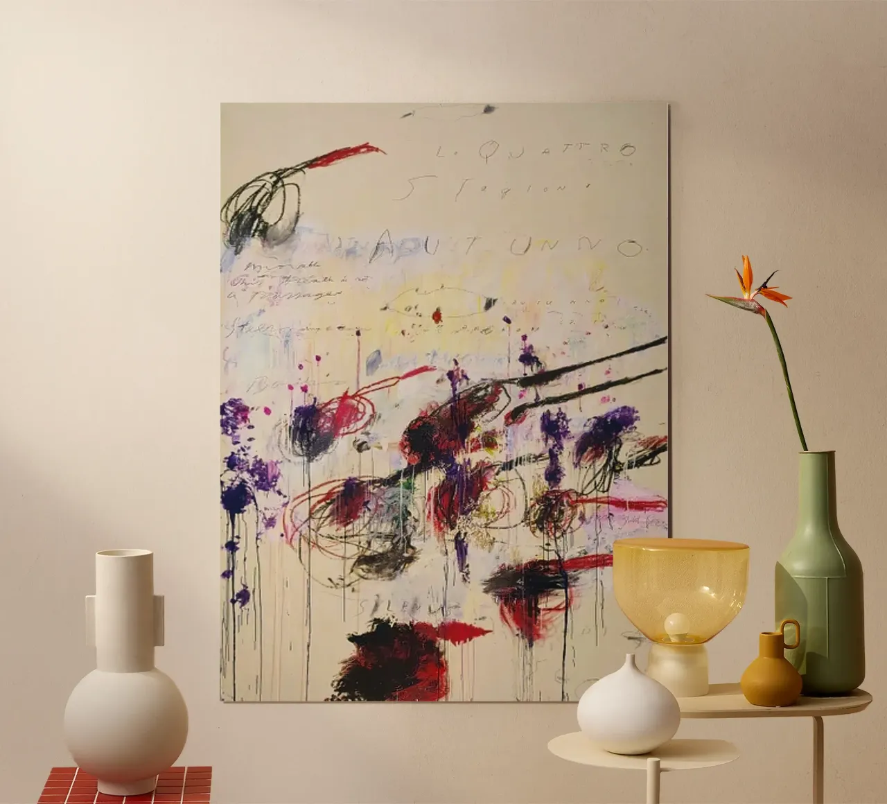 Autunno da Four Season poster con telaio in alluminio da coley