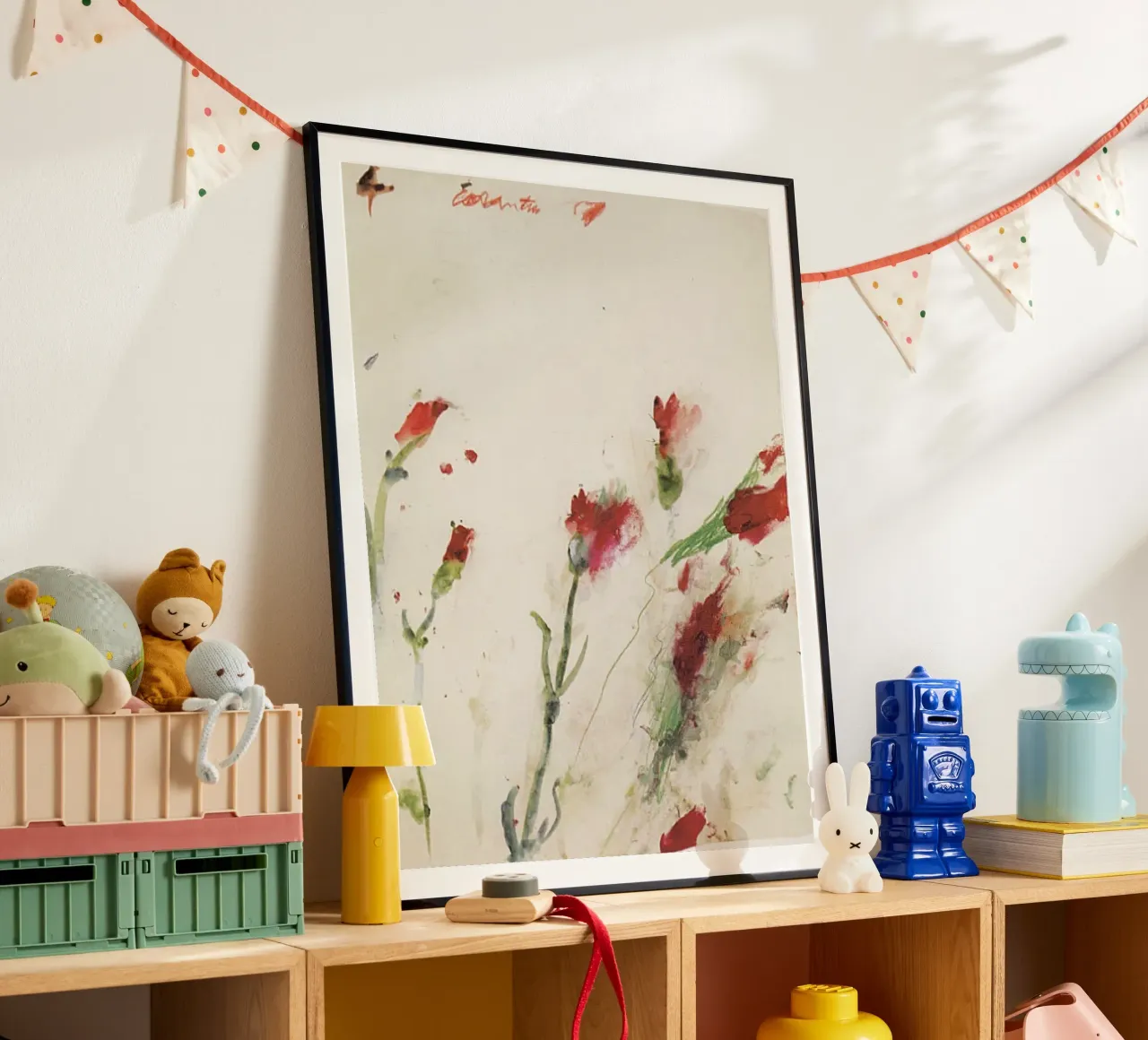 Cy Twombly una rosa poster con telaio in plastica da coley