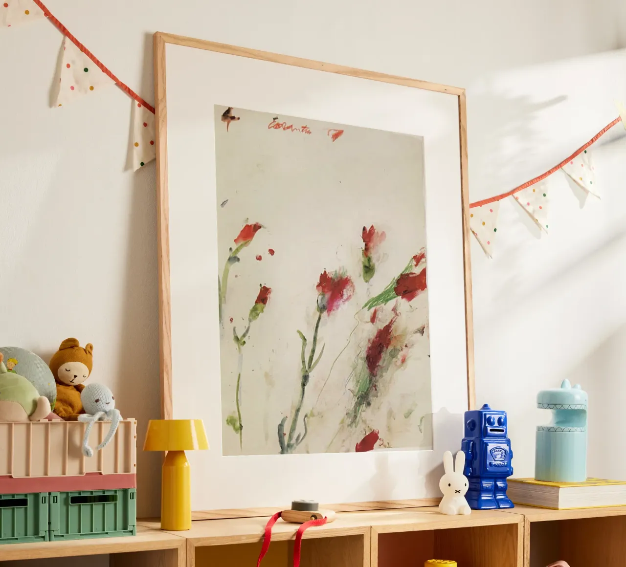 Cy Twombly una rosa poster con telaio in plastica da coley