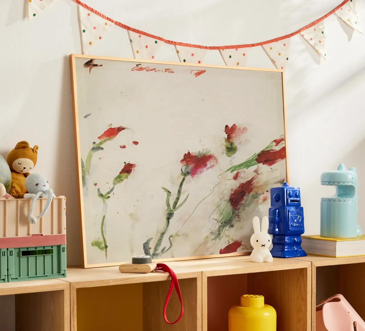 Cy Twombly una rosa poster con telaio in plastica da coley