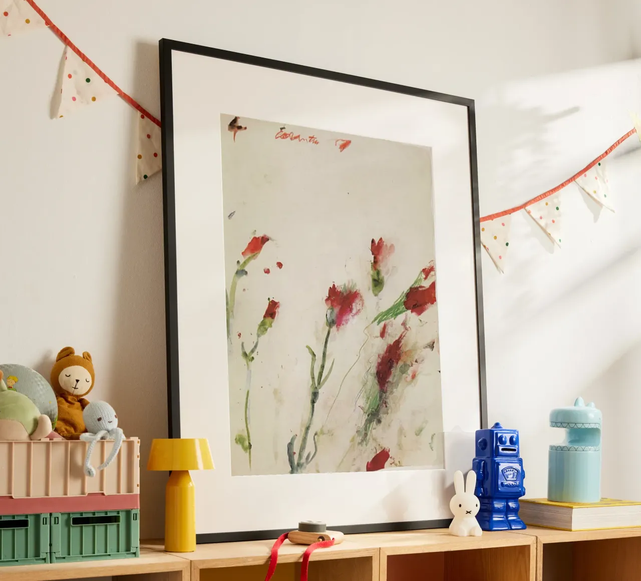 Cy Twombly una rosa poster con telaio in plastica da coley