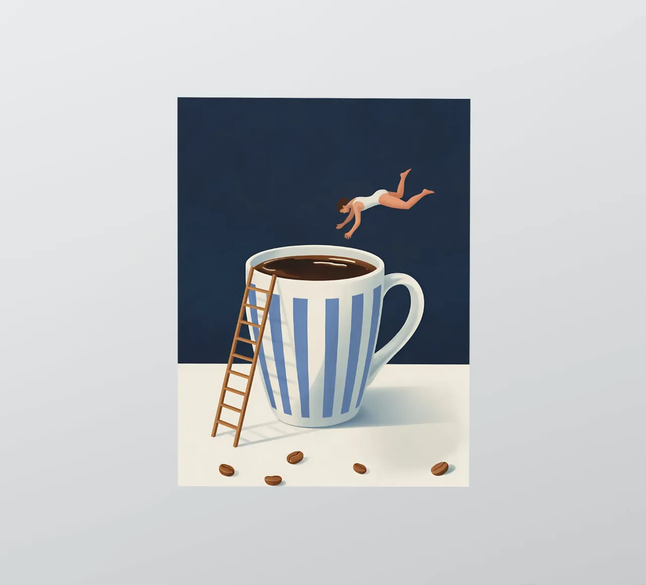 Immersione mattutina nel caffè adesivo da Plain Thoughts