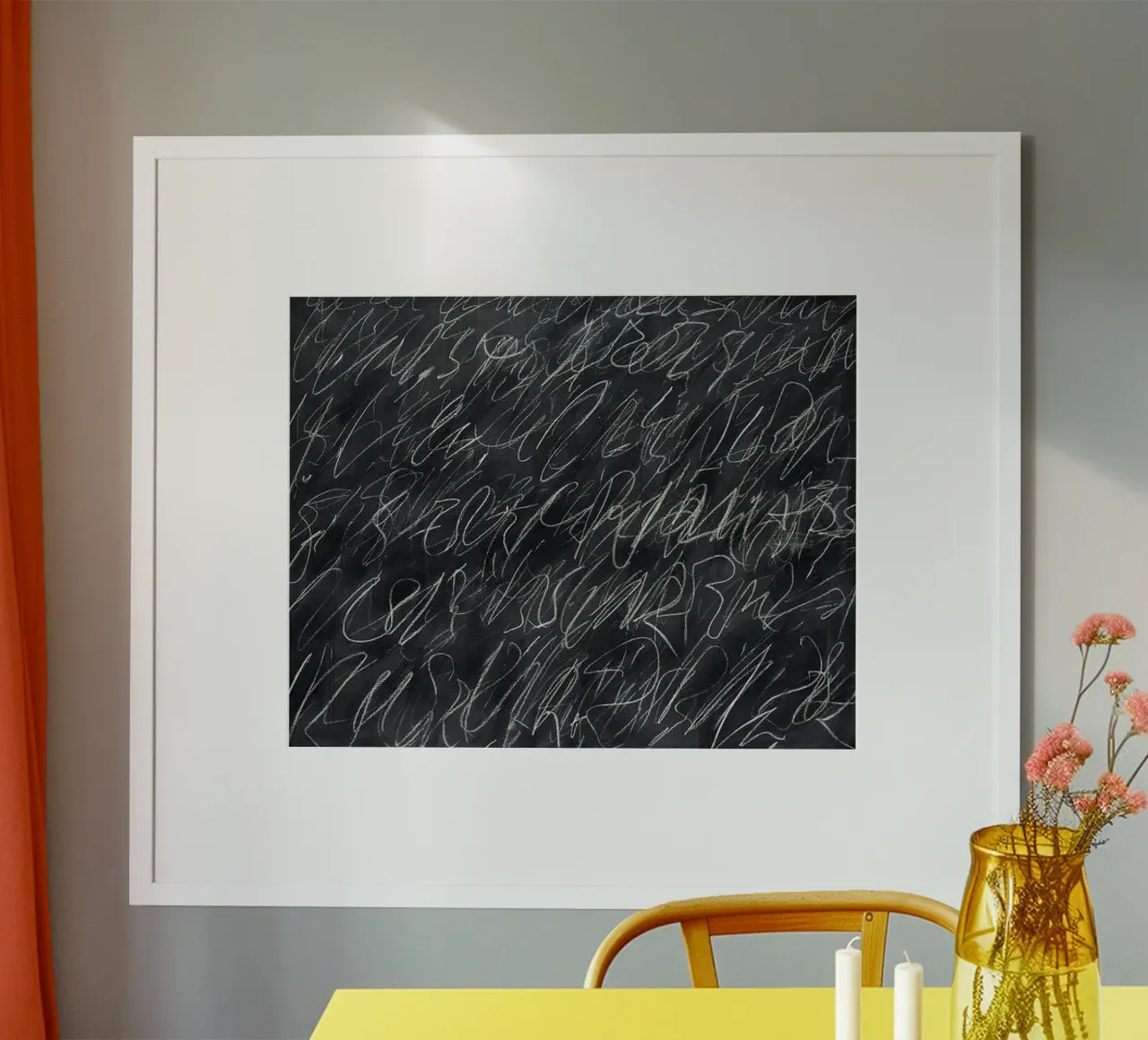 Cy Twombly Lavagna poster con telaio in alluminio da coley