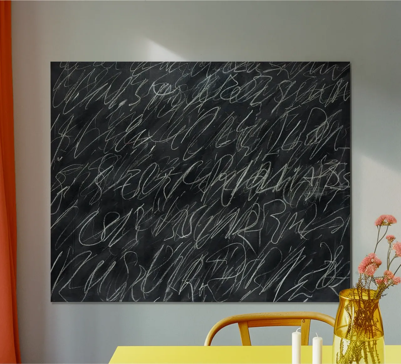 Cy Twombly Lavagna poster con telaio in alluminio da coley