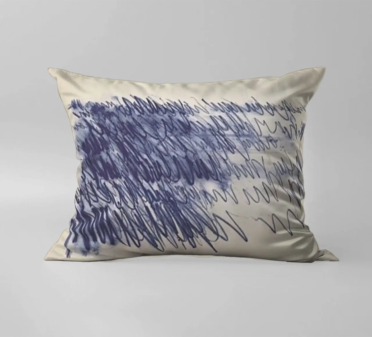 Cy Twombly Linea blu astratta cuscino da coley