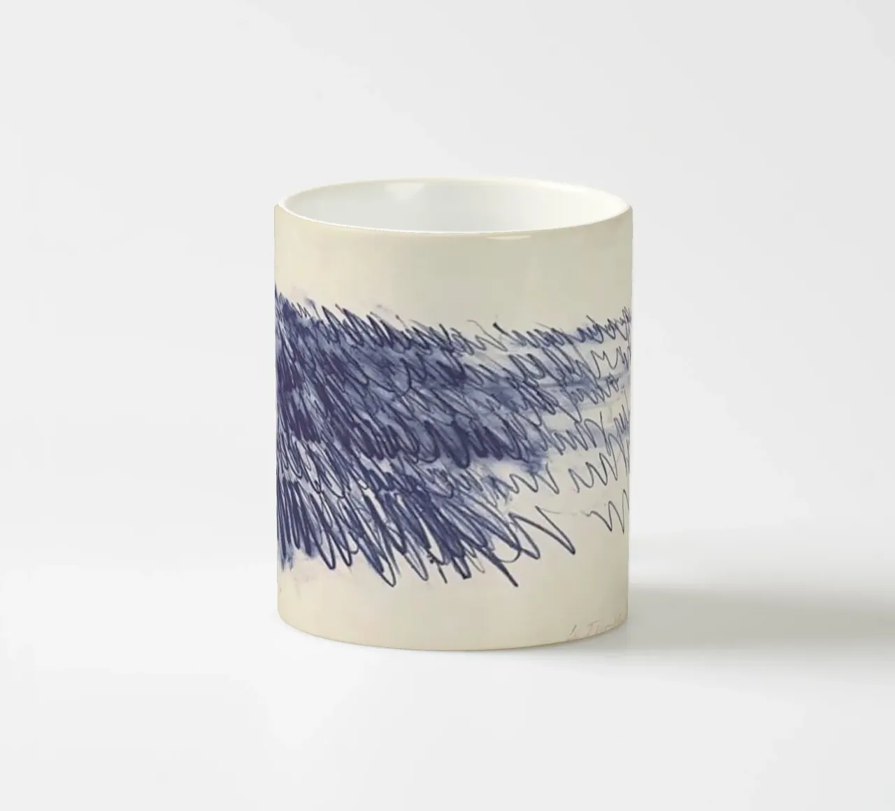 Cy Twombly Linea blu astratta tazza in ceramica da coley