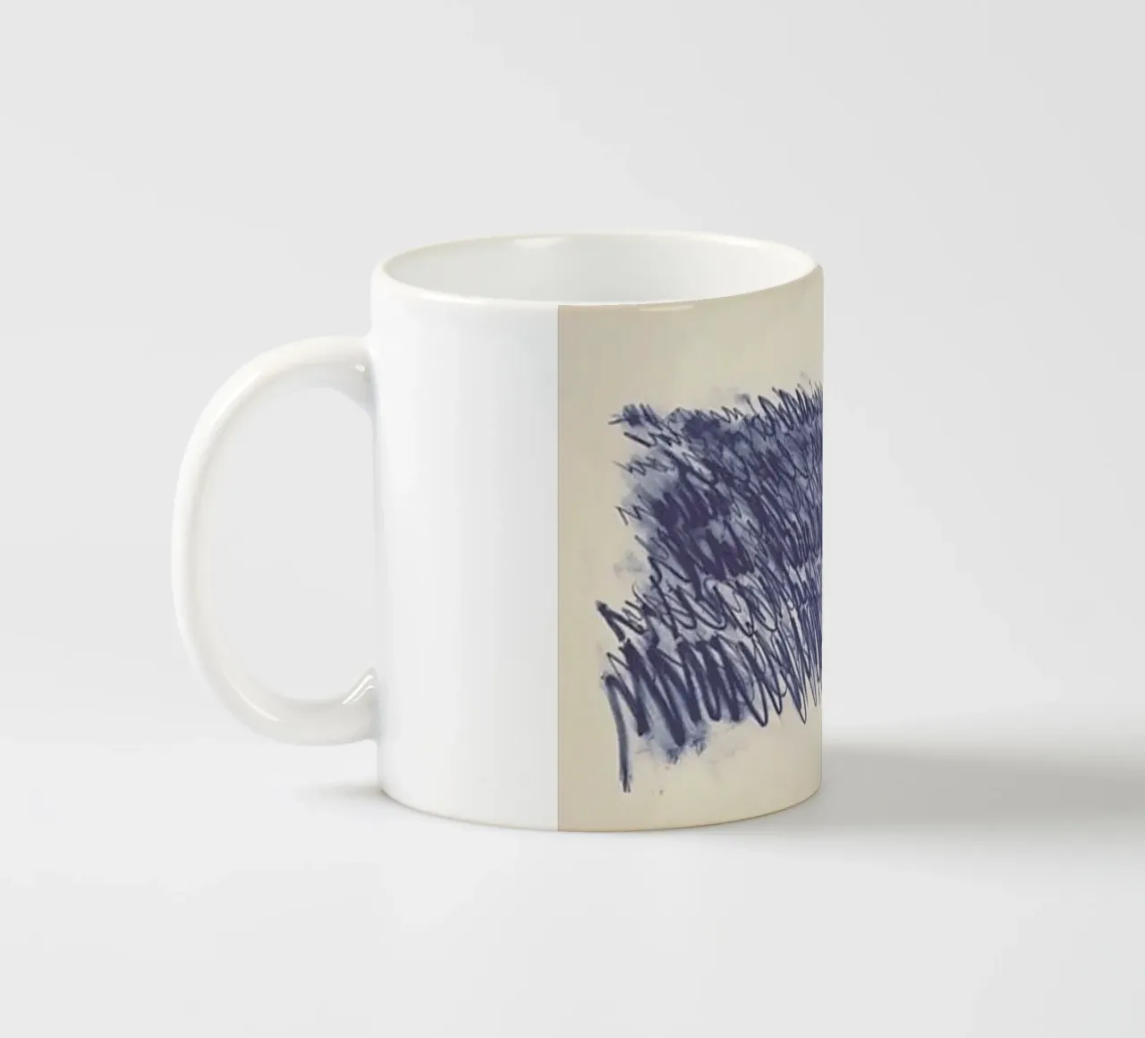 Cy Twombly Linea blu astratta tazza in ceramica da coley