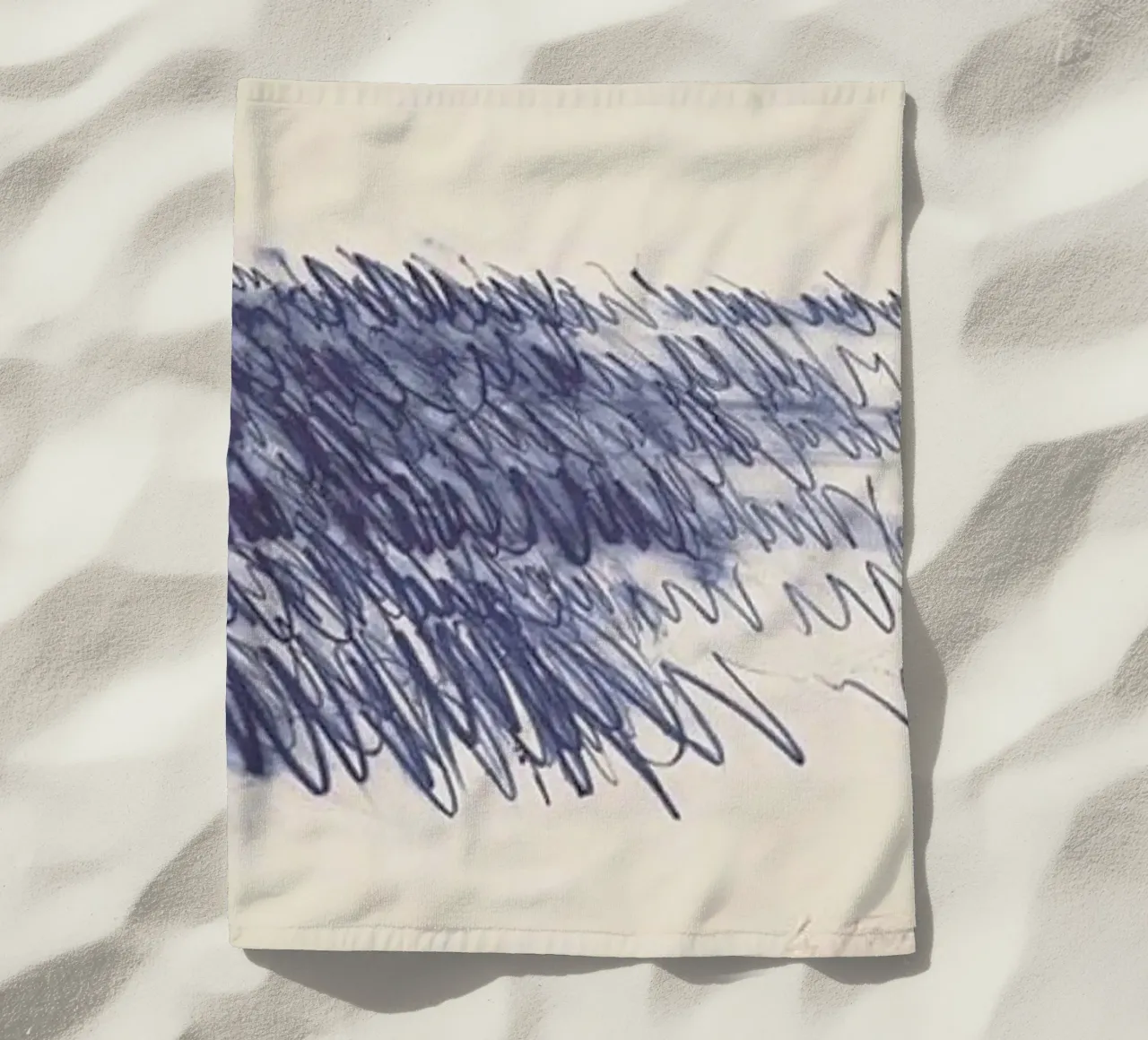 Cy Twombly Linea blu astratta telo mare da coley