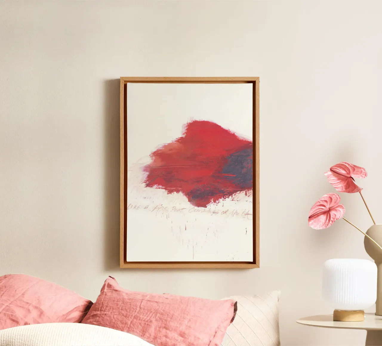 Cy Twombly Fifty Days at Iliam canvas with Floater frame by coley