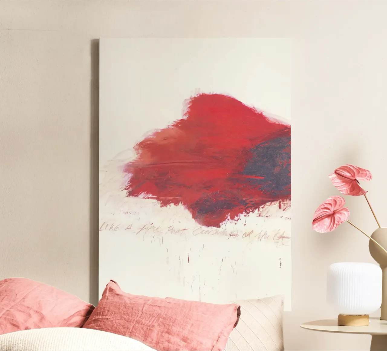 Cy Twombly Fifty Days at Iliam canvas with Floater frame by coley